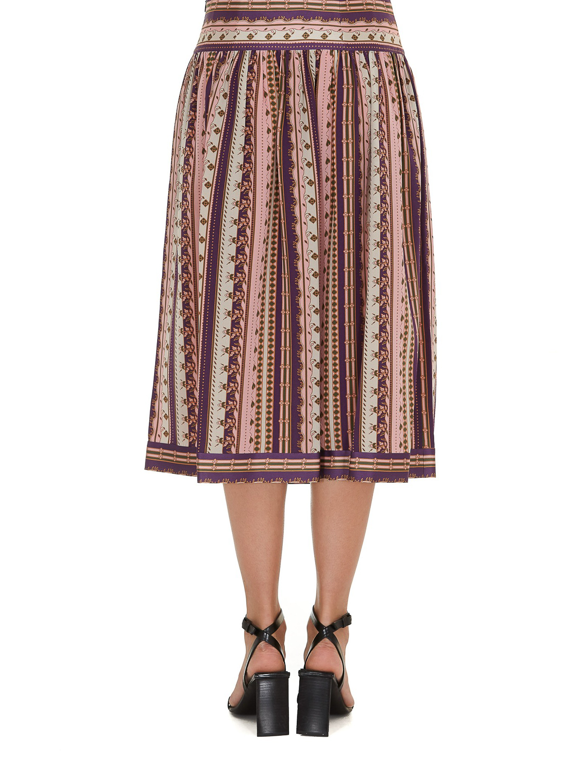 Knee length skirts & Midi Tory Burch - Burnout silk midi skirt - 78787028