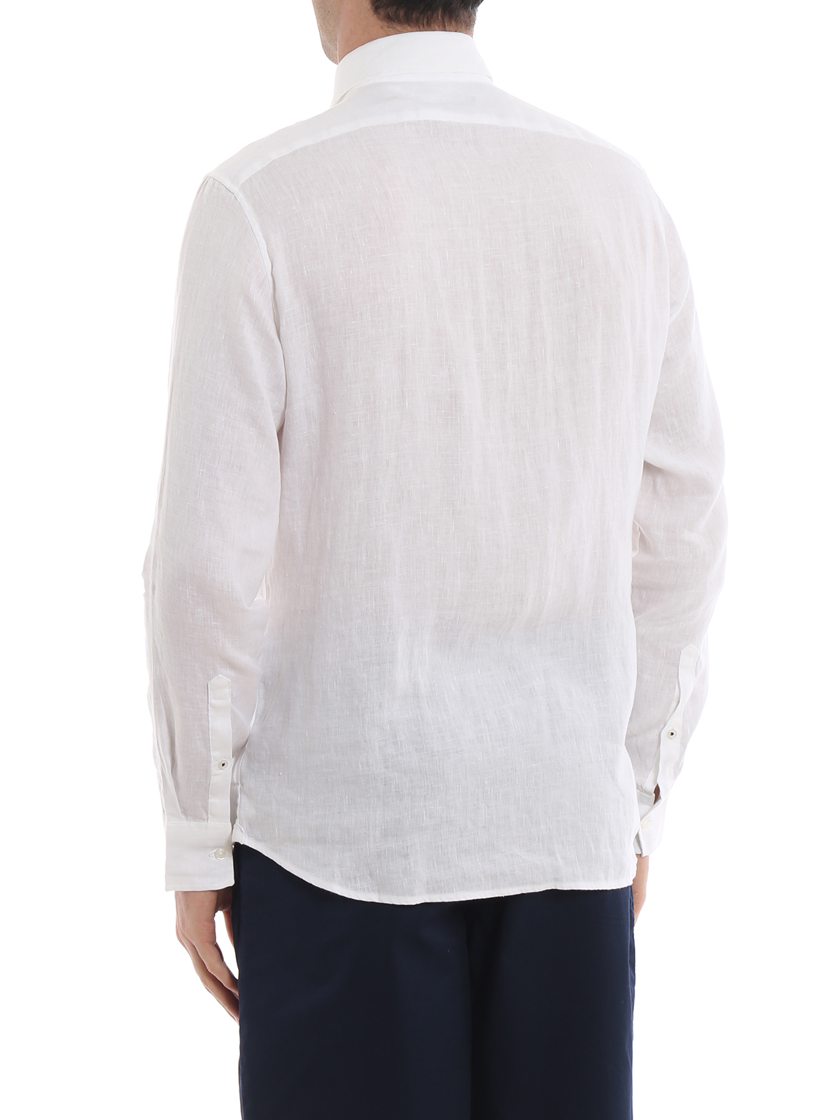 michael kors white linen shirt