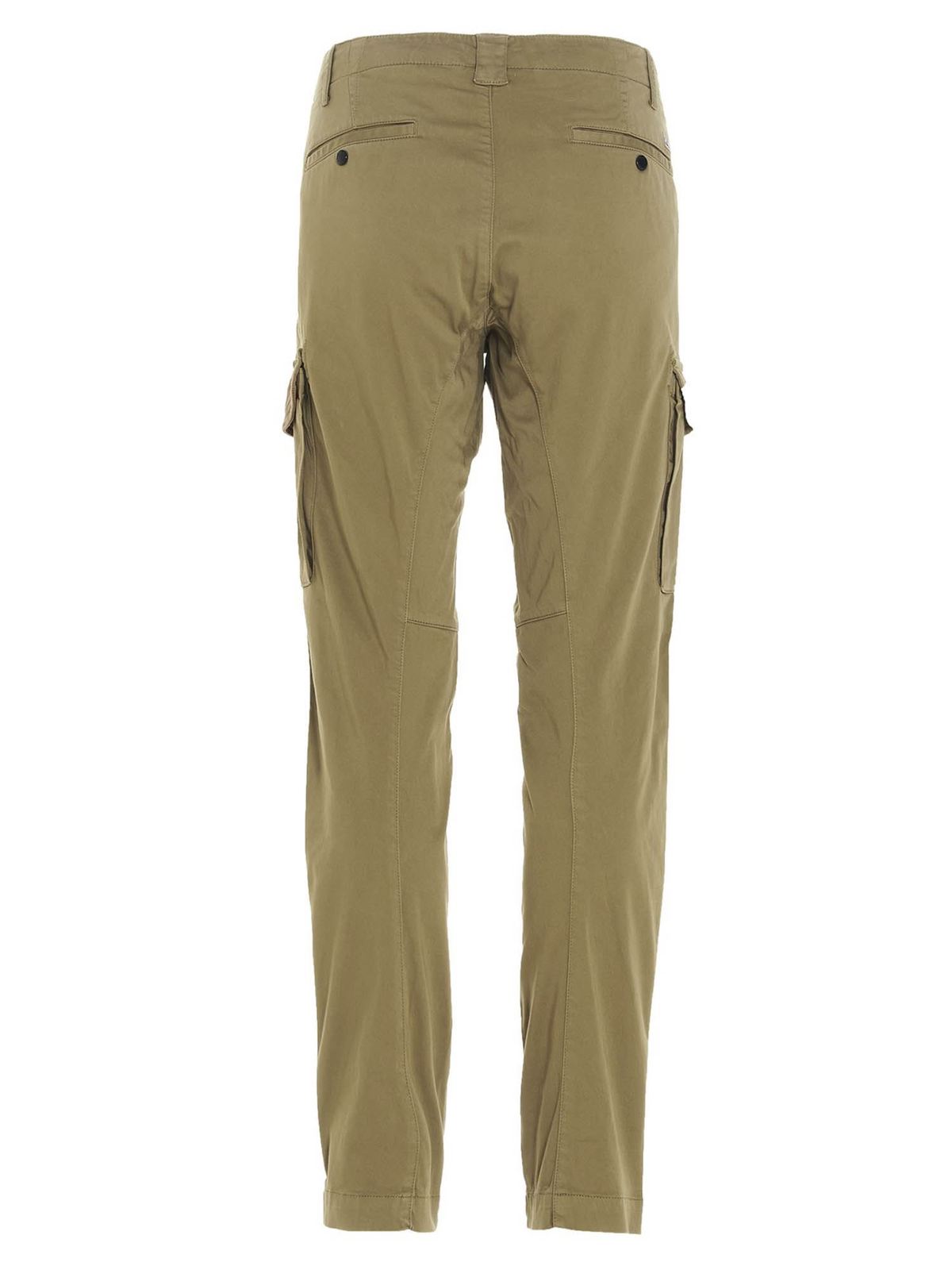 Logo lens cargo pants in beige 