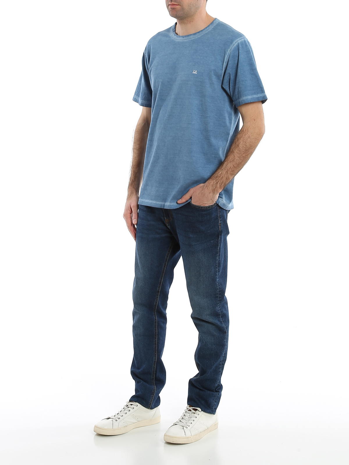 Logo print melange jersey T-shirt 