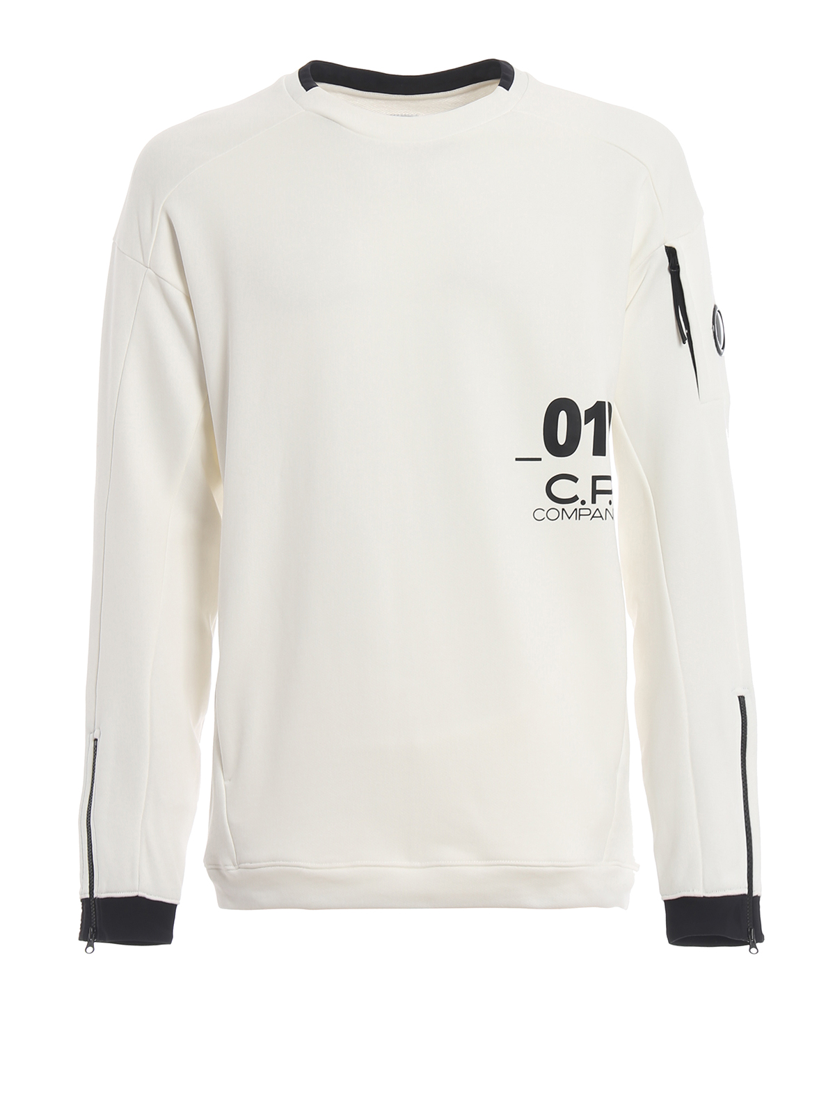 Sweatshirts Sweaters C P Company Goggle Printed Cotton Sweatshirt 06cmss004aw101