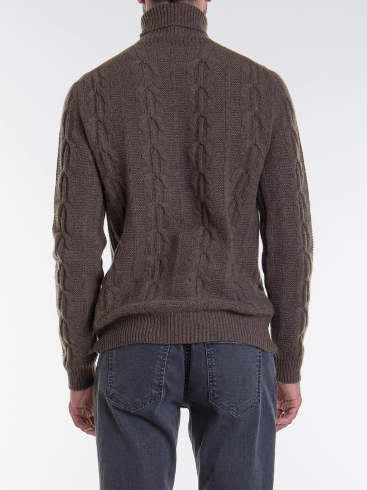 Turtlenecks & Polo necks Corneliani - Cable-knit cashmere turtleneck ...
