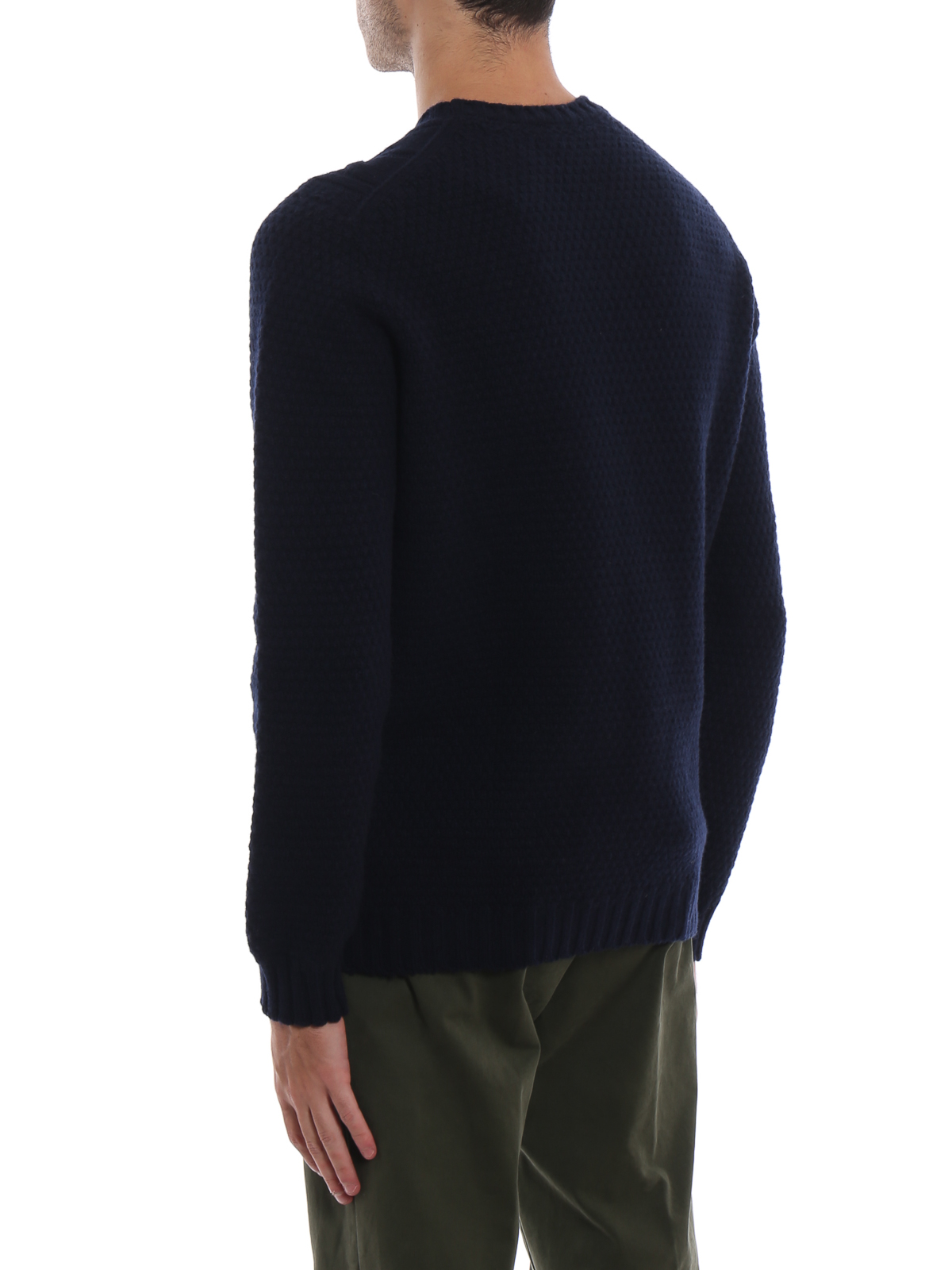 Crew necks Drumohr - Cable knit sweater - D4W123790 | Shop online at iKRIX