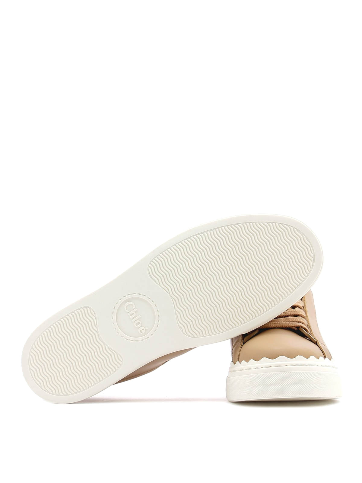 chloé lauren sneaker smooth calfskin white