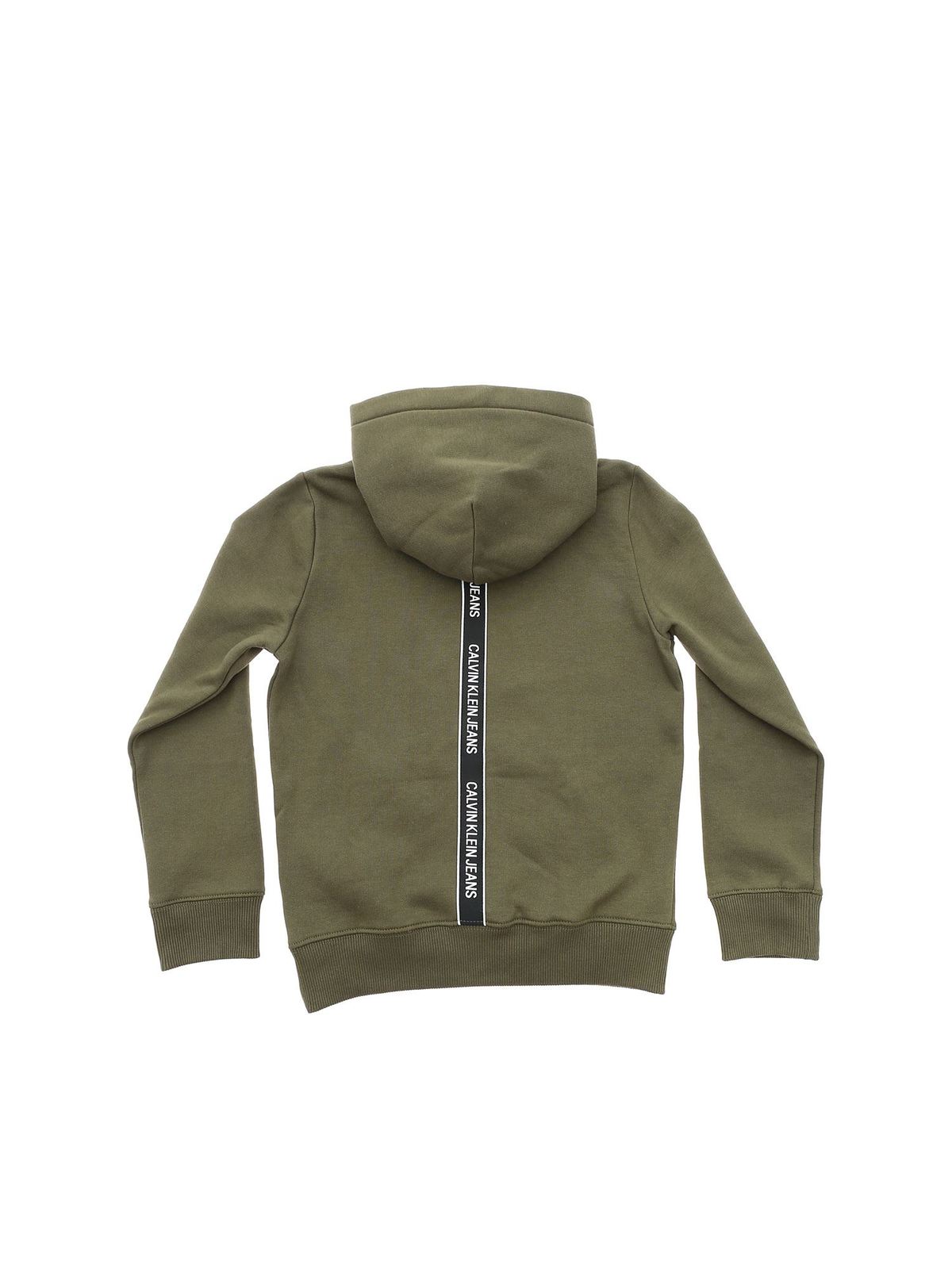stijl rouw tweeling Sweatshirts & Sweaters Calvin Klein Jeans - Army green sweatshirt with logo  - 1B01B00265303