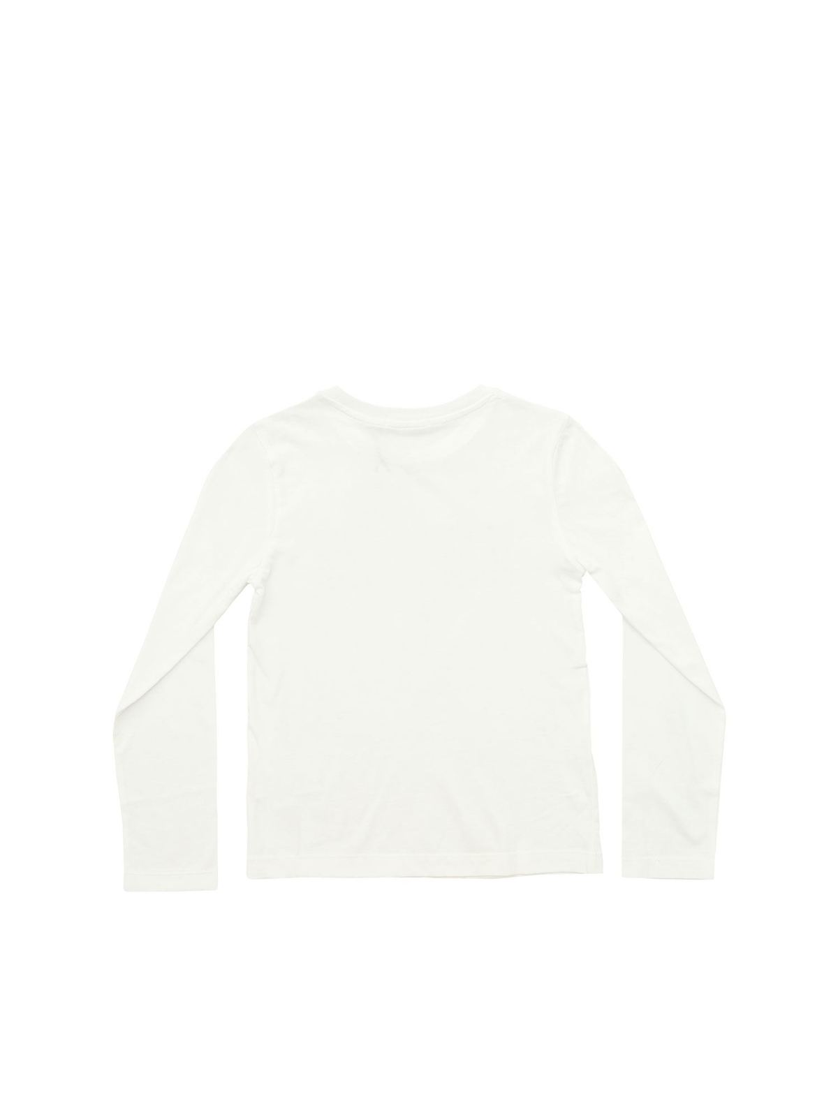 calvin klein white long sleeve t shirt