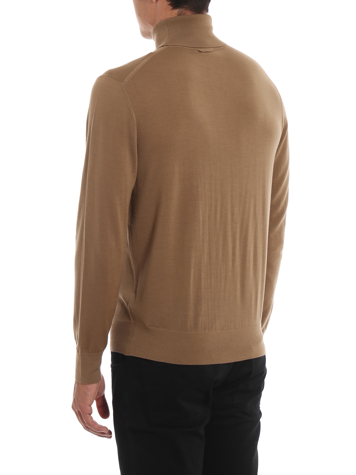 Z Zegna Camel Wool Turtleneck Sweater Turtlenecks Polo Necks Vtm96zz1n04