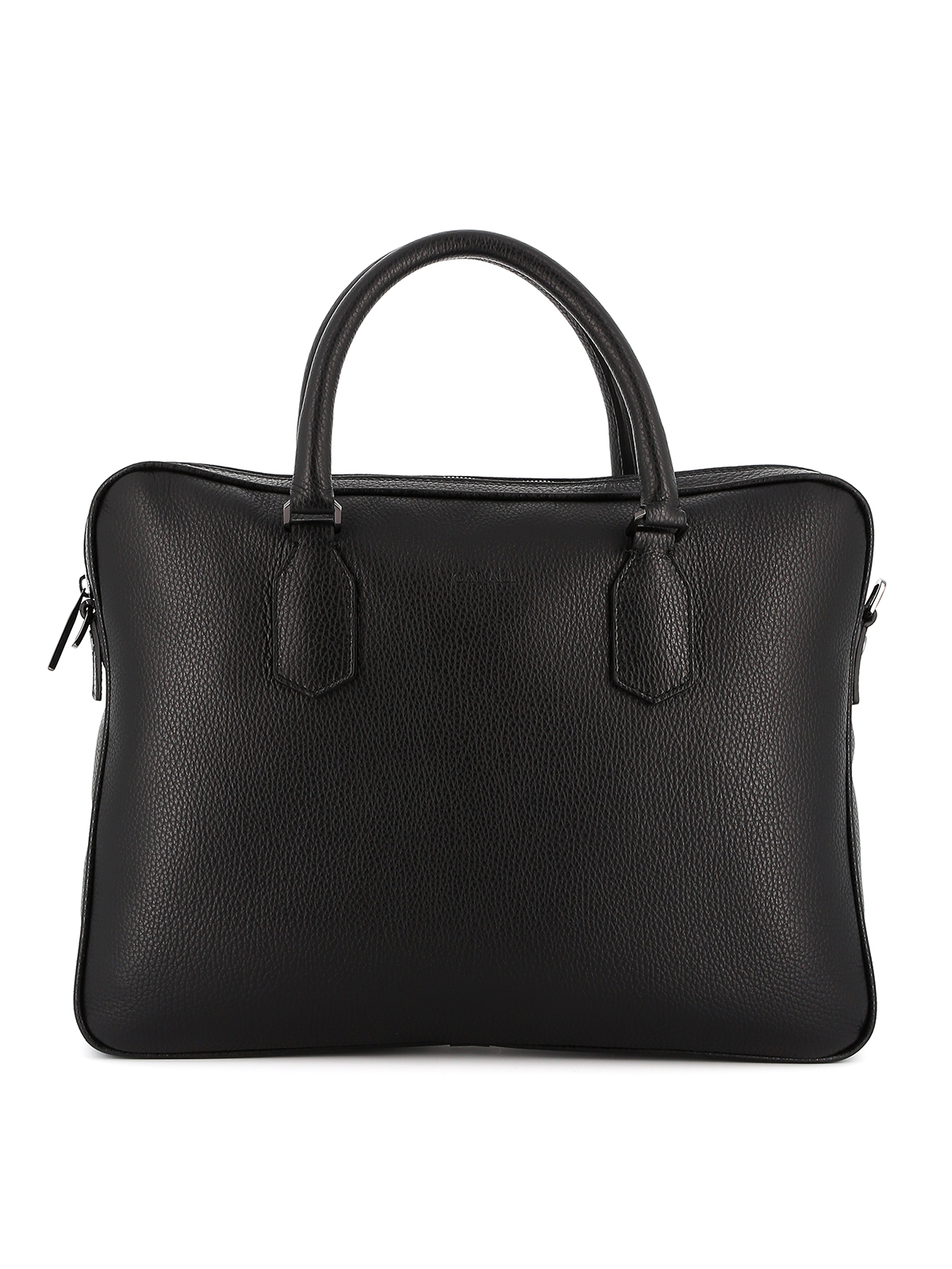 CANALI HAMMERED LEATHER LAPTOP BAG