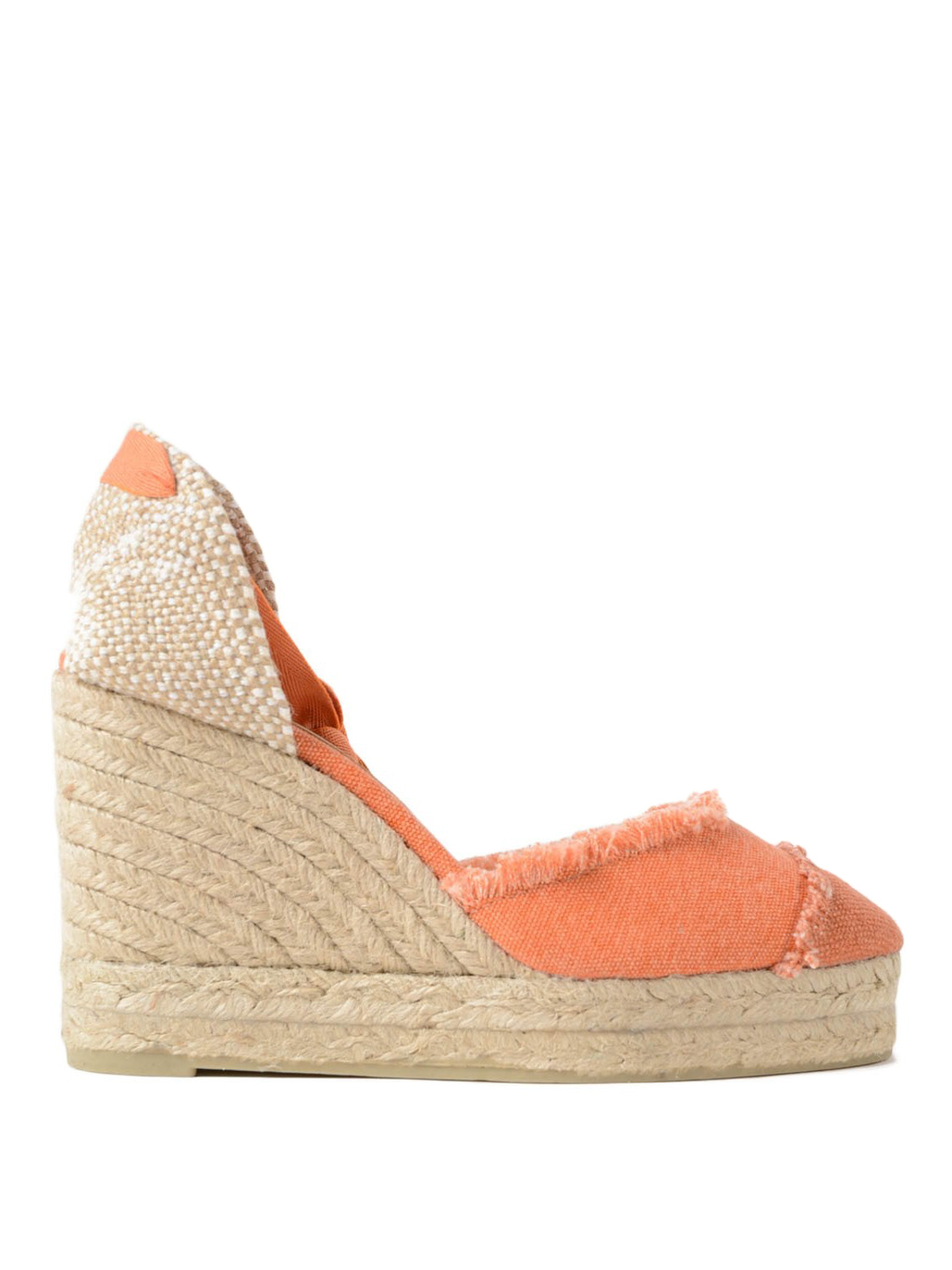 orange wedge espadrilles