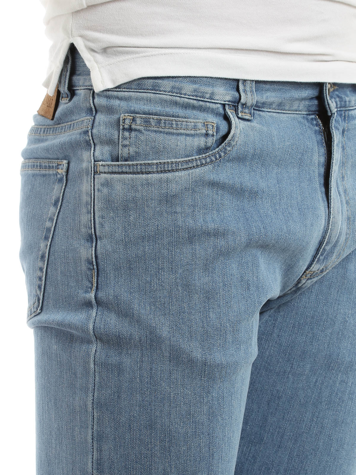 Jeans Rectos Celeste Canali - Vaqueros Rectos Claro Para Hombre -  PD0001830291700