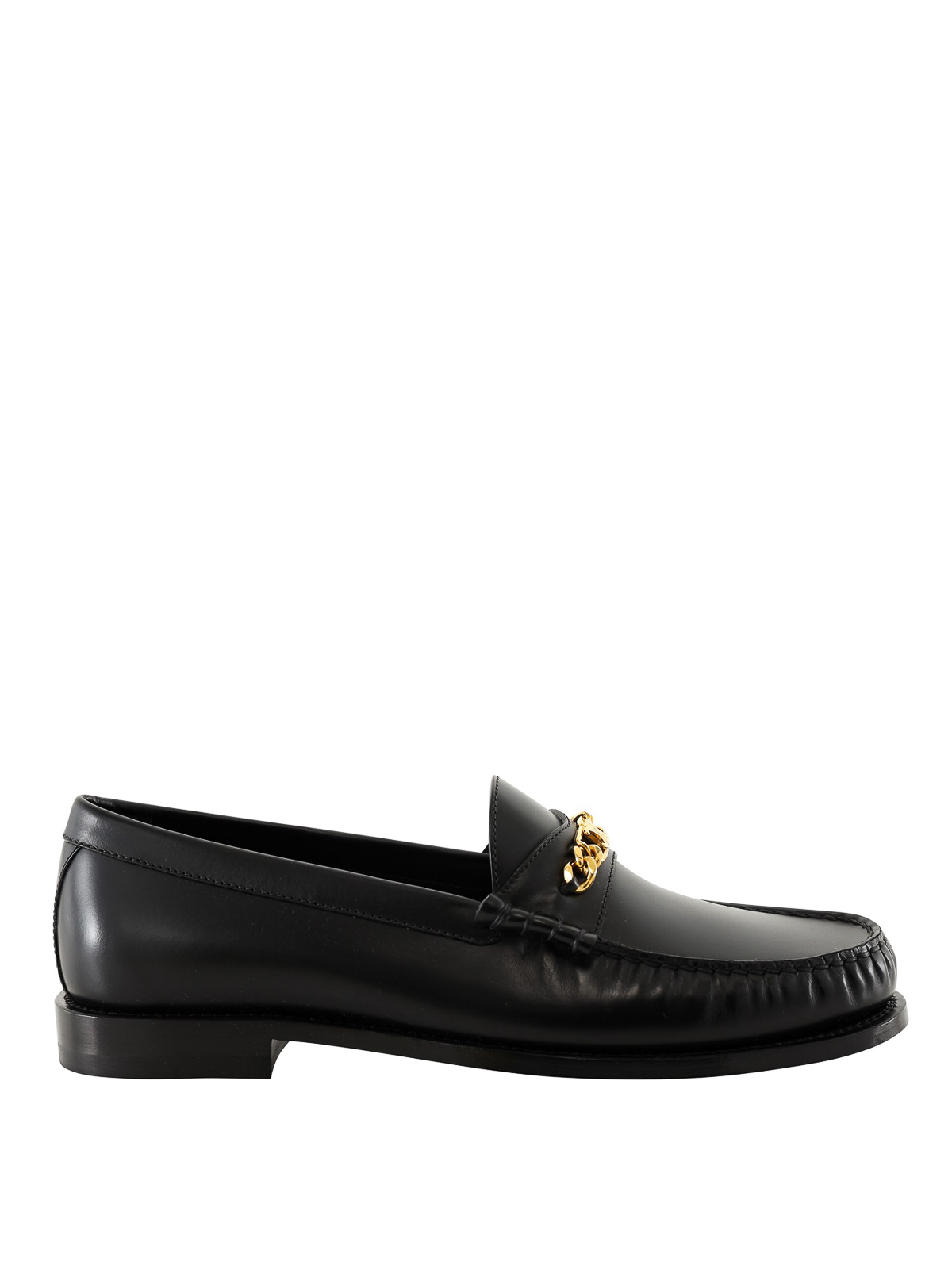 Loafers & Slippers Céline - Gold metal detailed leather loafer ...