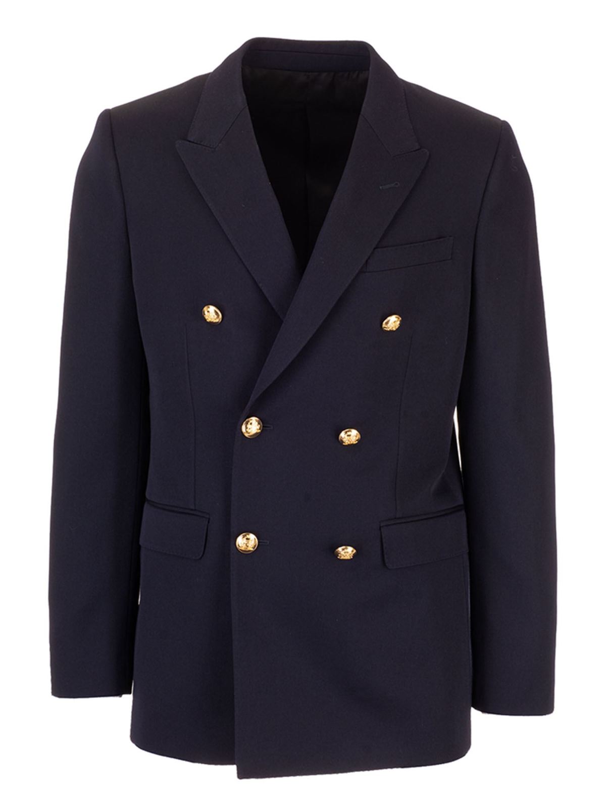 Blazers Céline - Diagonal woven jacket in blue - 2V047092D07MR