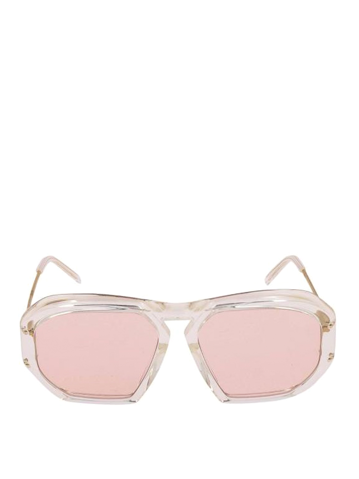 geometric transparent sunglasses