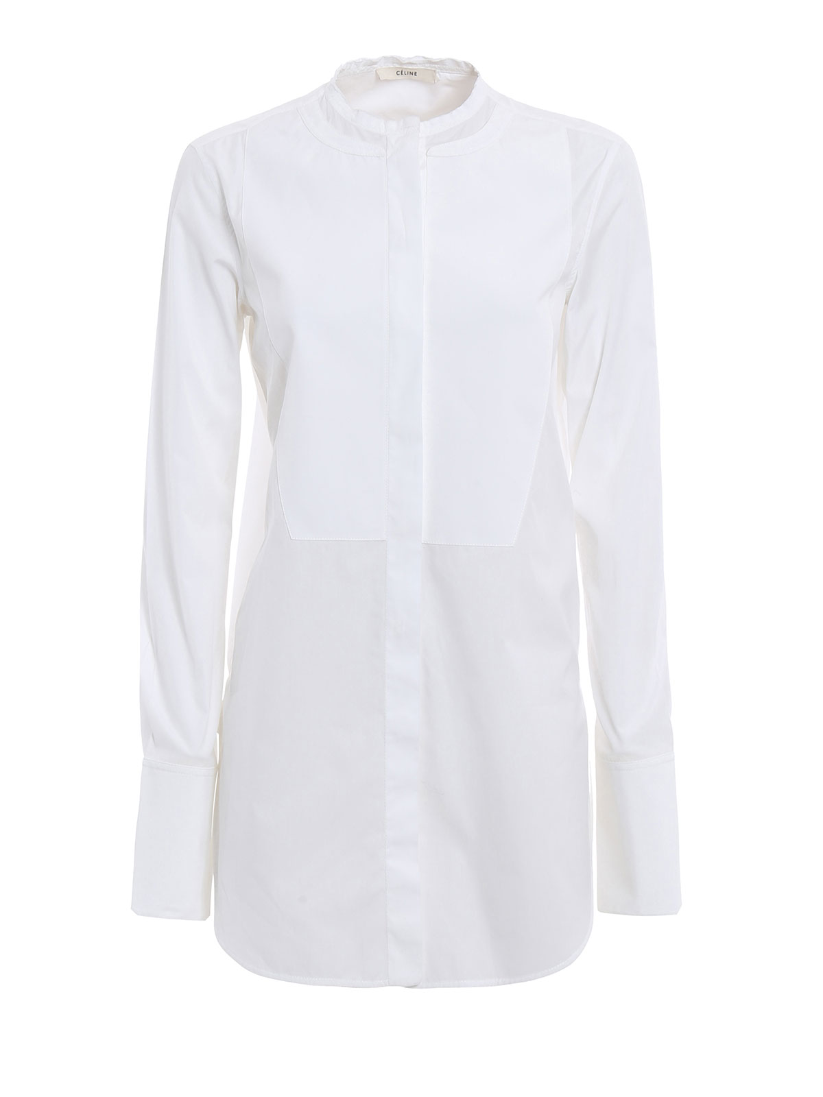 Shirts Céline - Ruffled collar cotton over shirt - 626220CB30OPC01