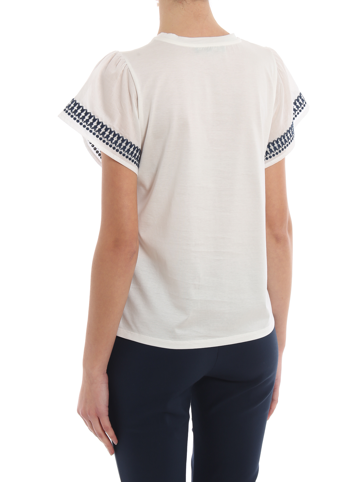 T-shirts Weekend Max Mara - Cerchio embroidered T-shirt - 594110916002