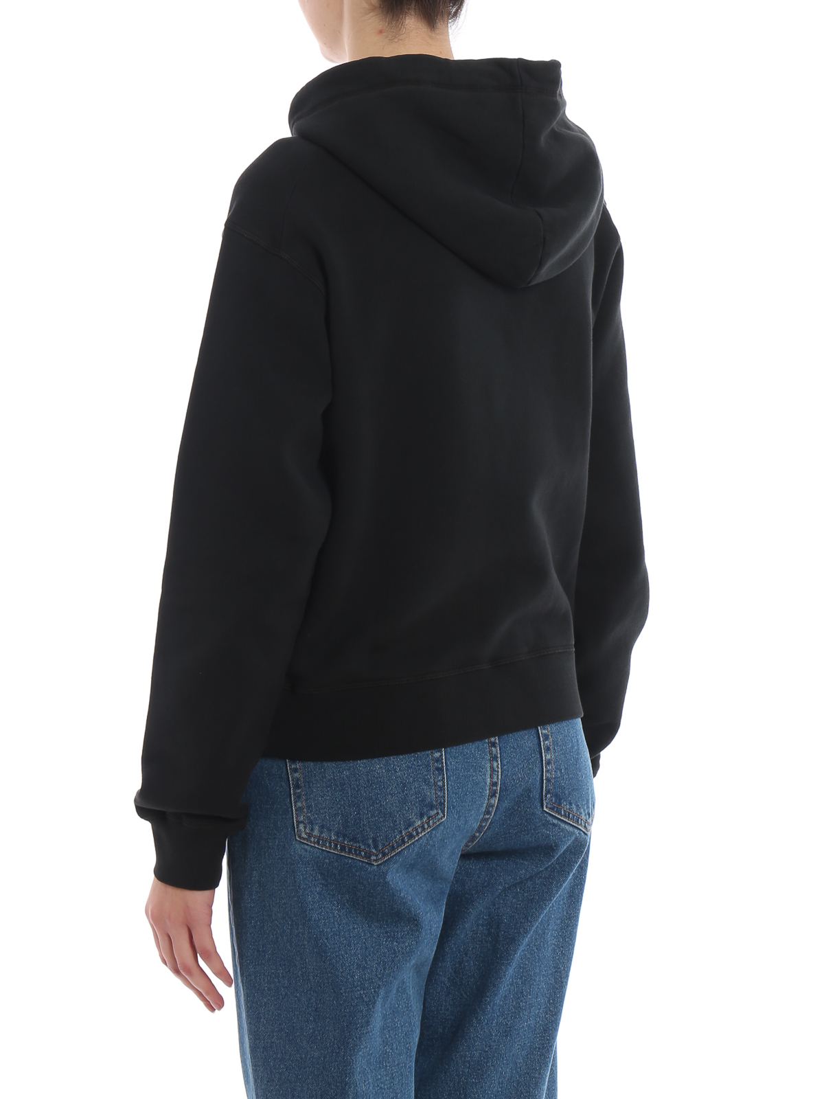 Sweatshirts & Sweaters Dsquared2 - Chain drawstring black cotton hoodie ...