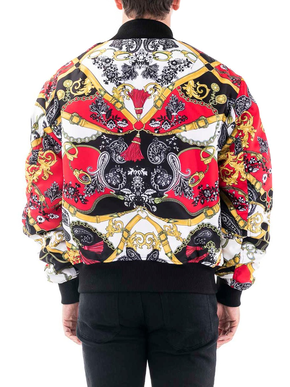 Bombers Versace Jeans Couture - Chain print bomber jacket ...