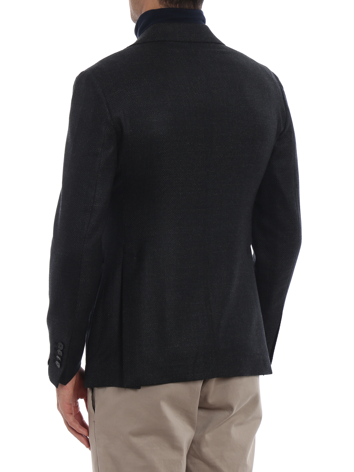 Tagliatore Charcoal Wool And Cashmere Unlined Blazer Blazers 1svs22ks3248
