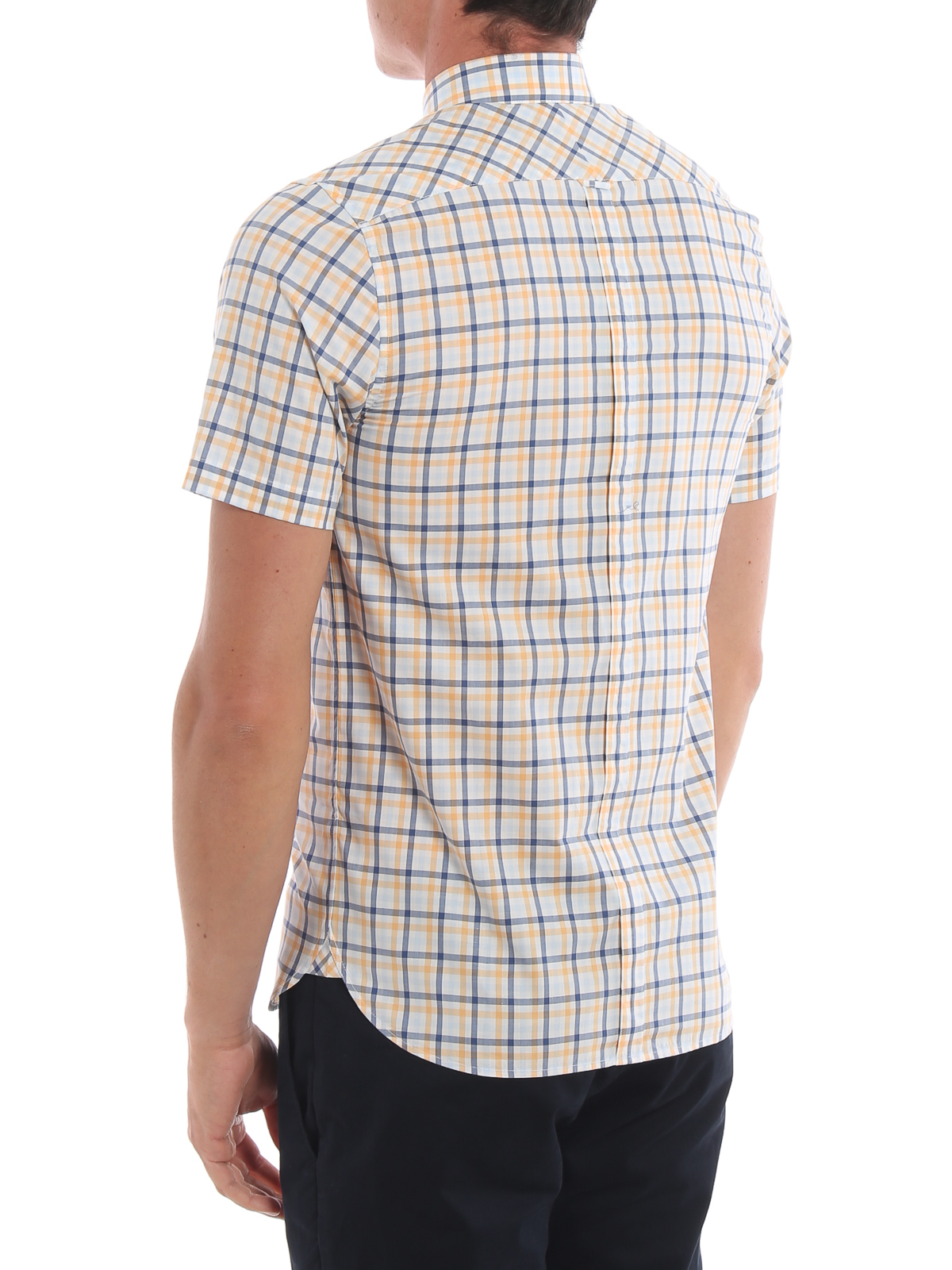 Shirts Check print short sleeve cotton shirt M5552648