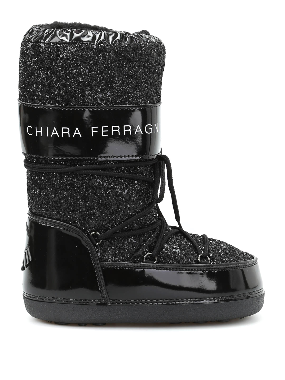 Alphabet Aggregate old Boots Chiara Ferragni - Glittered high moon boots - CF1355BLACK