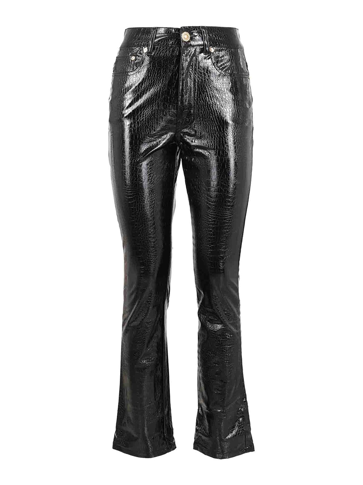 Chiara Ferragni - Croco print faux leather trousers - leather trousers ...