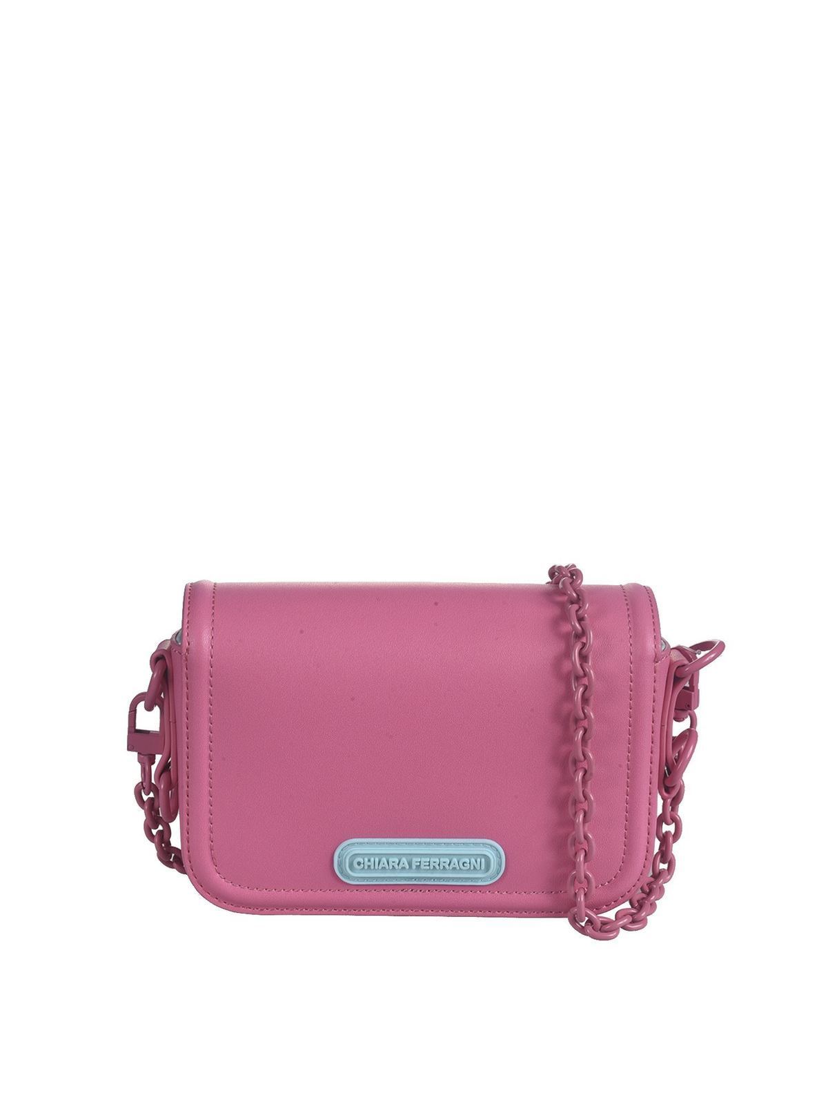 Womens Shoulder bags Chiara Ferragni Shoulder bags Pink Chiara Ferragni Eyelike Faux-leather Shoulder Bag in Fuchsia - Save 47% 