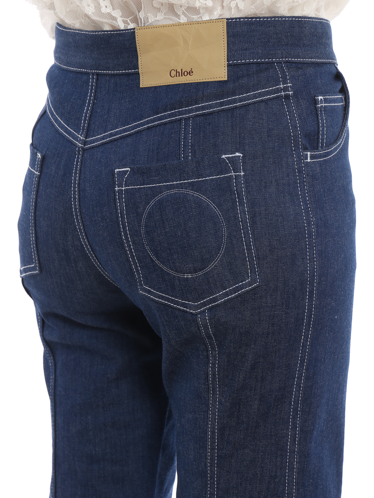 flare jeans with slit