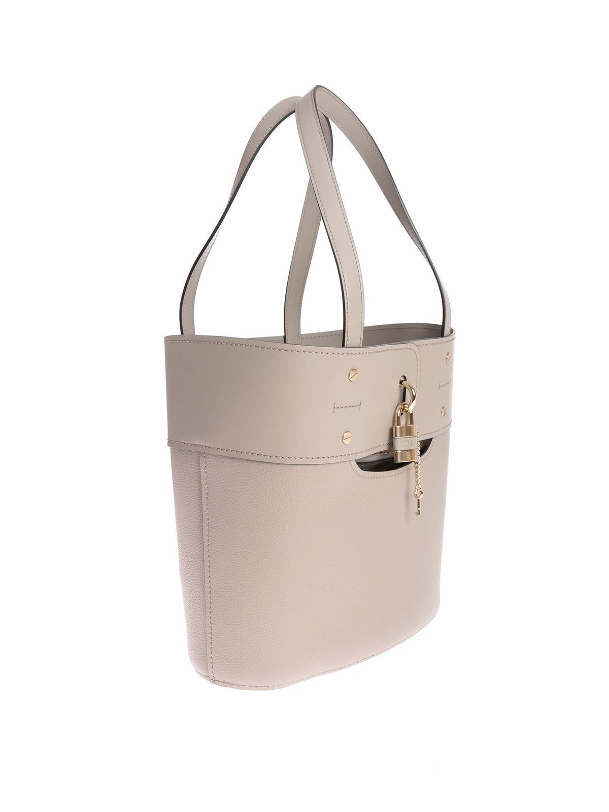 Coperni Origami Leather Bucket Bag in Grey Grey Womens Bags Bucket bags and bucket purses 