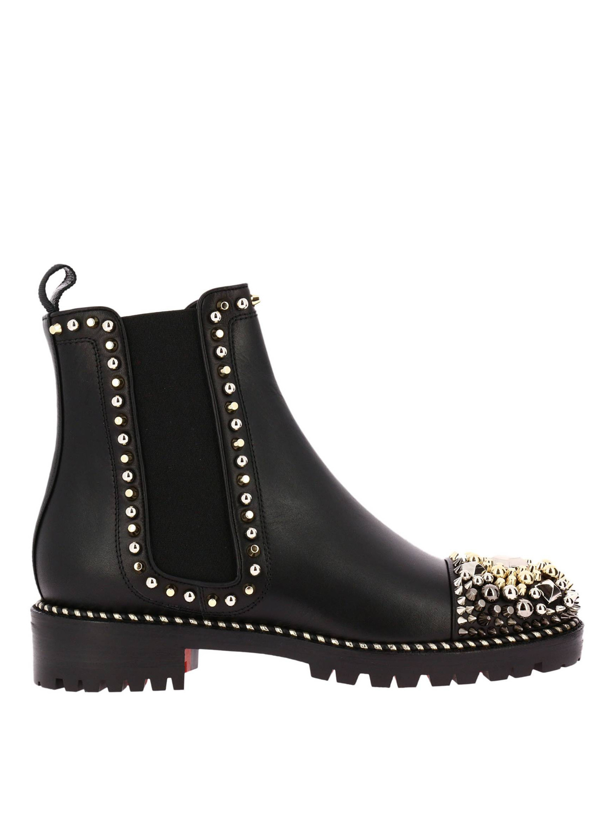 Ankle boots Christian Louboutin - Chasse A Clou embellished ...