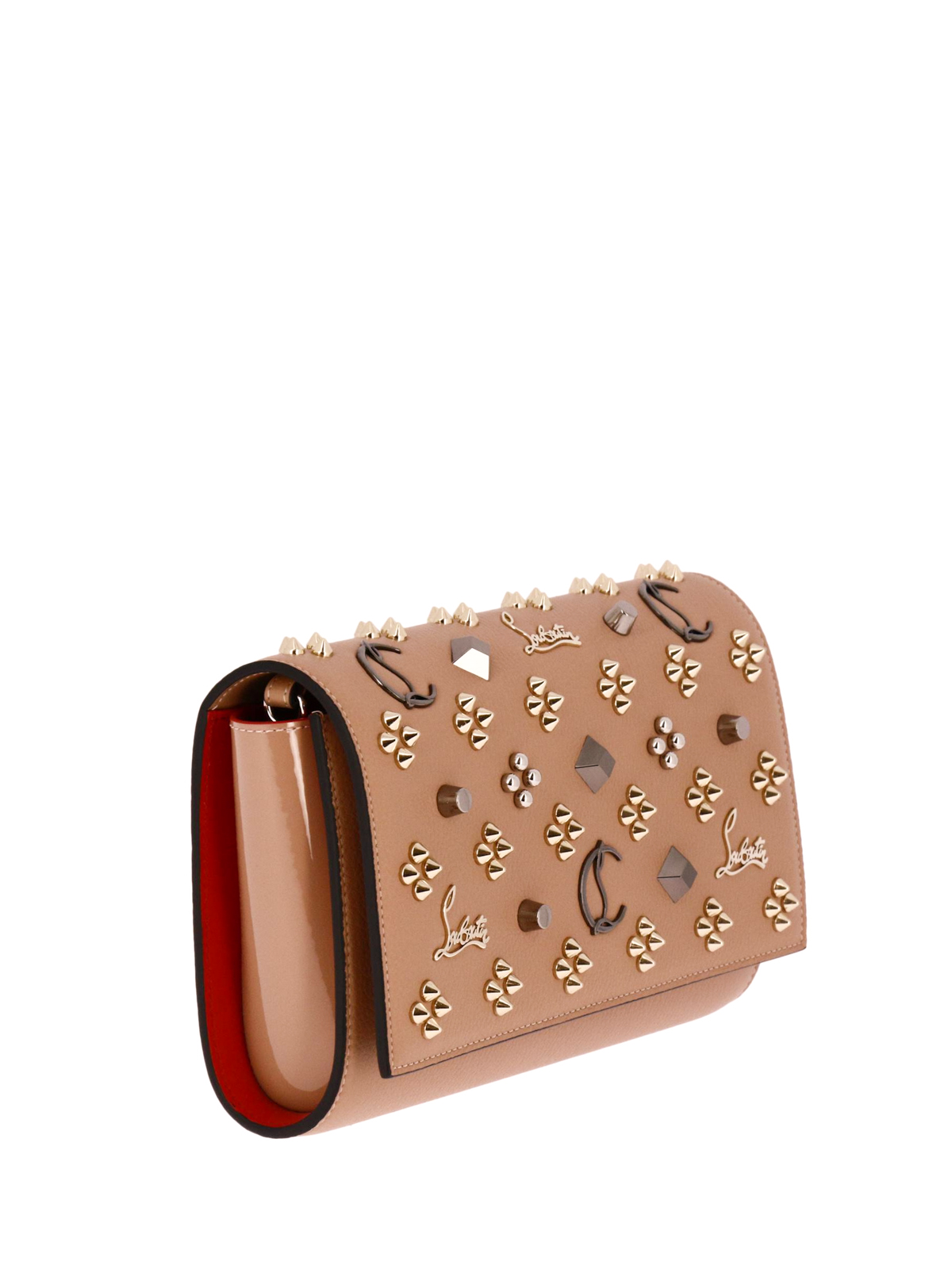 Clutches Christian Louboutin - Paloma embellished leather clutch 