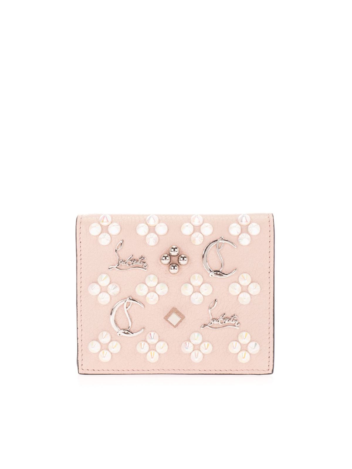 christian louboutin pink wallet