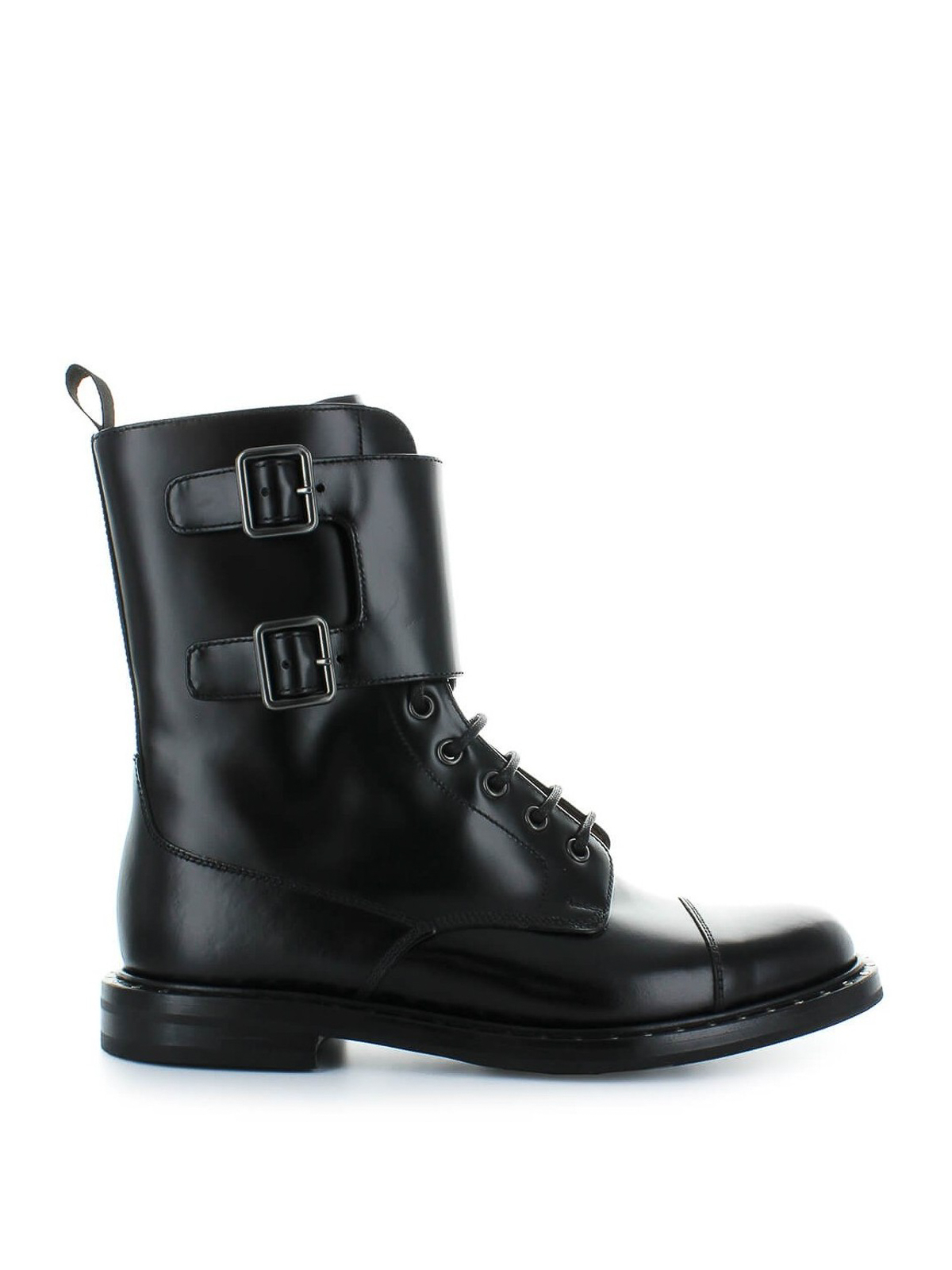 double strap combat boots