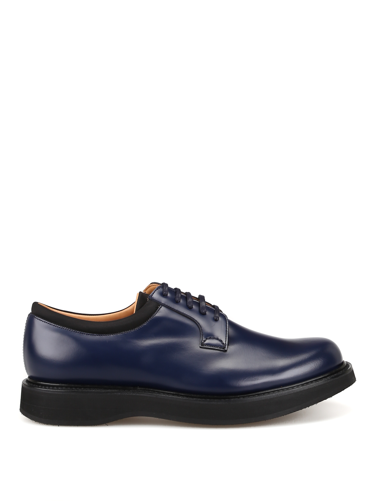 Church's - Brandon baltic blue leather Derby shoes - lace-ups shoes ...