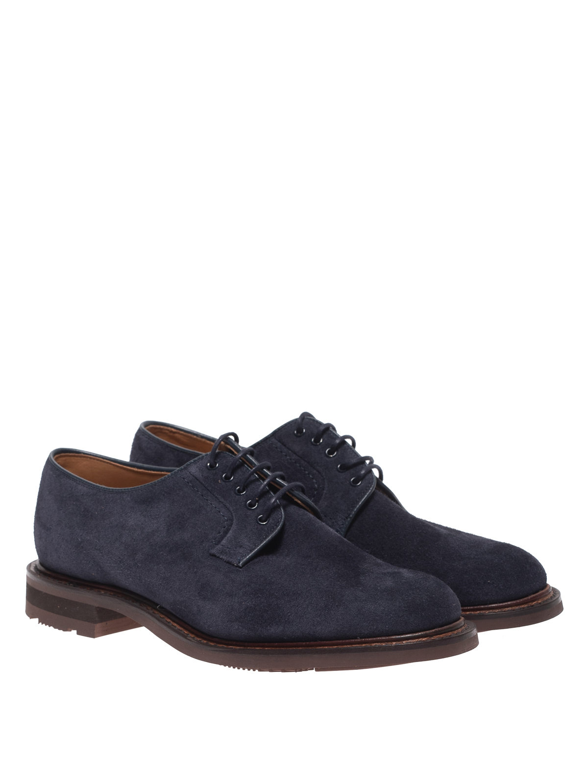 navy suede derby shoes