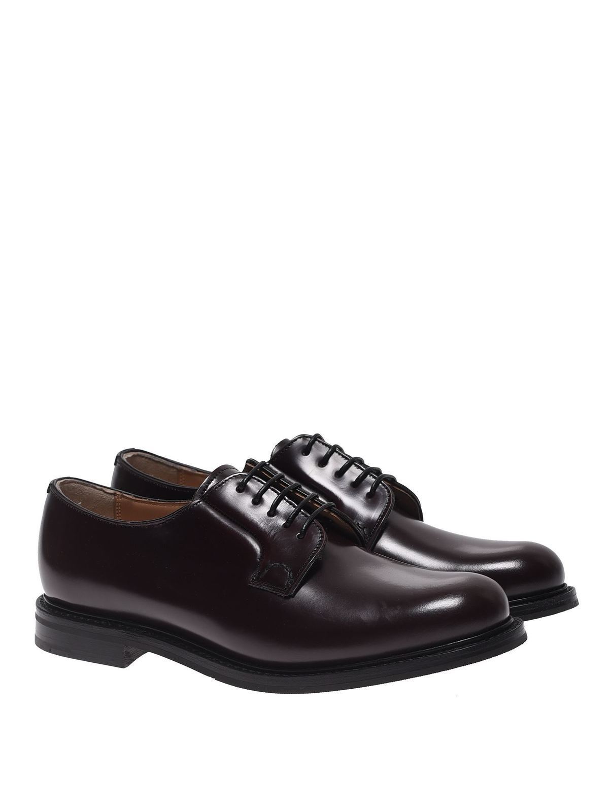 Lace-ups shoes Church's - Shannon 2 Wr derby shoes in burgundy ...