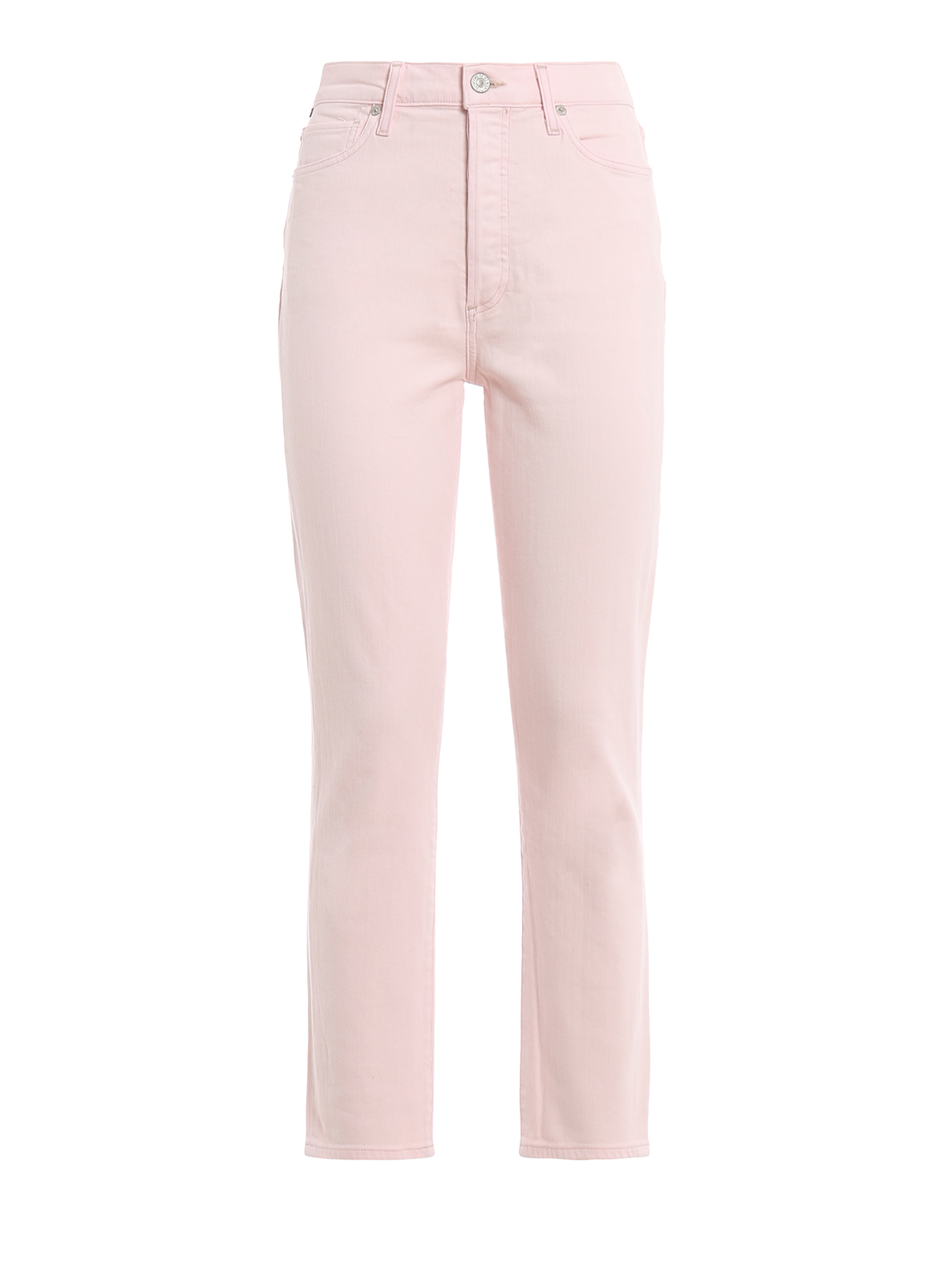pink straight leg jeans