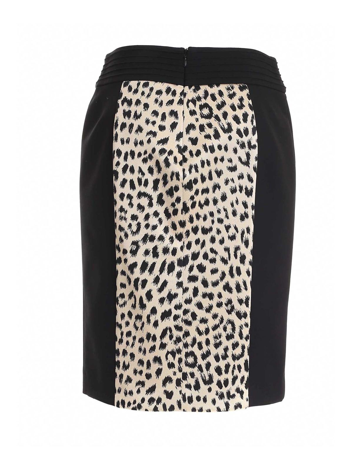 black animal print skirt