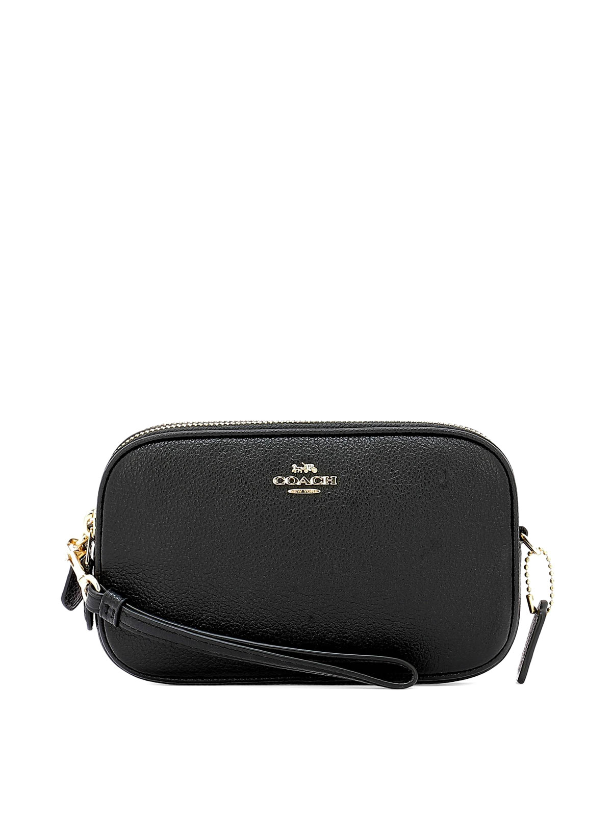 small black coach clutch