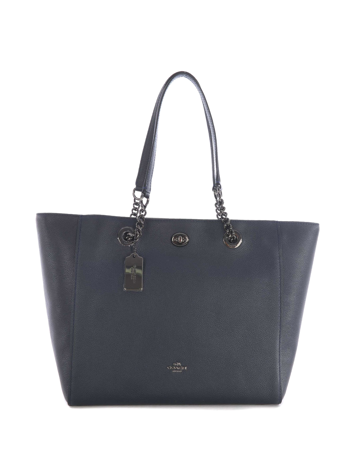 Coach Chain and leather handles tote totes bags 56830DKNAV