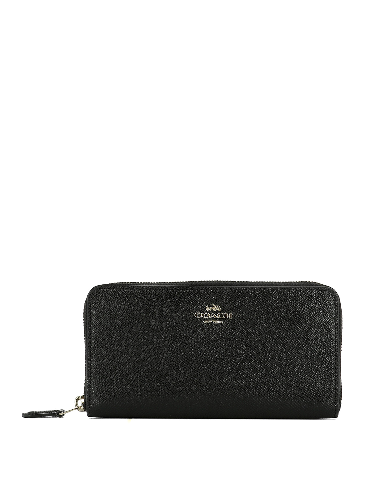 Coach - Accordion leather zip around wallet - wallets & purses - 57713 LIBLACK