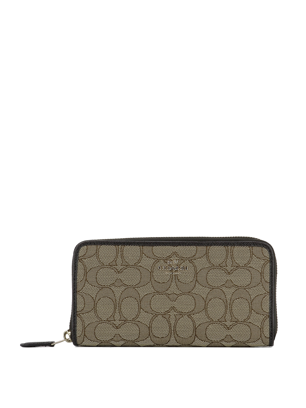 Coach Black Zip Around Fabric Wallet | IUCN Water