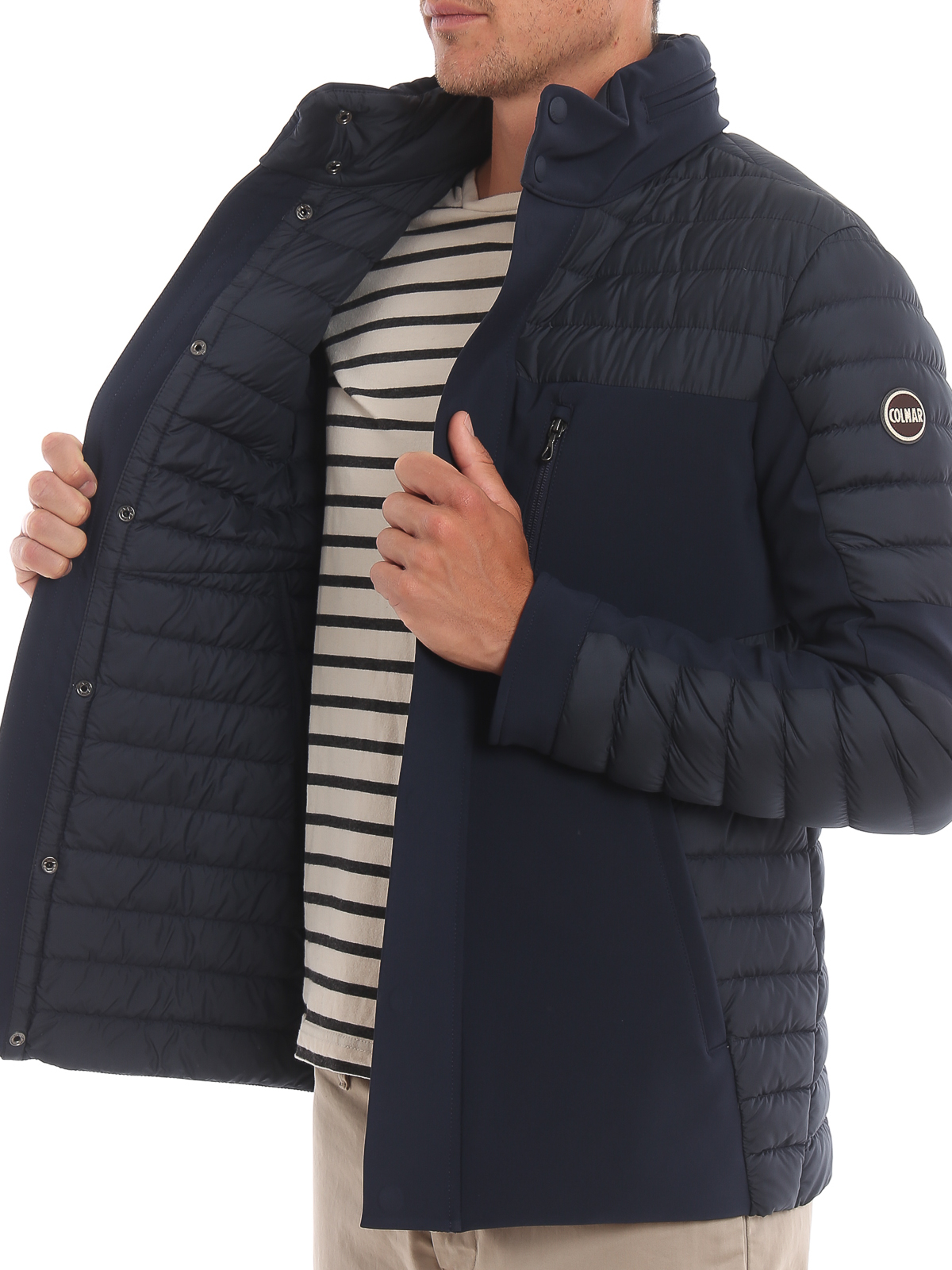 Padded jackets Colmar Originals Extractable hood bimaterial puffer