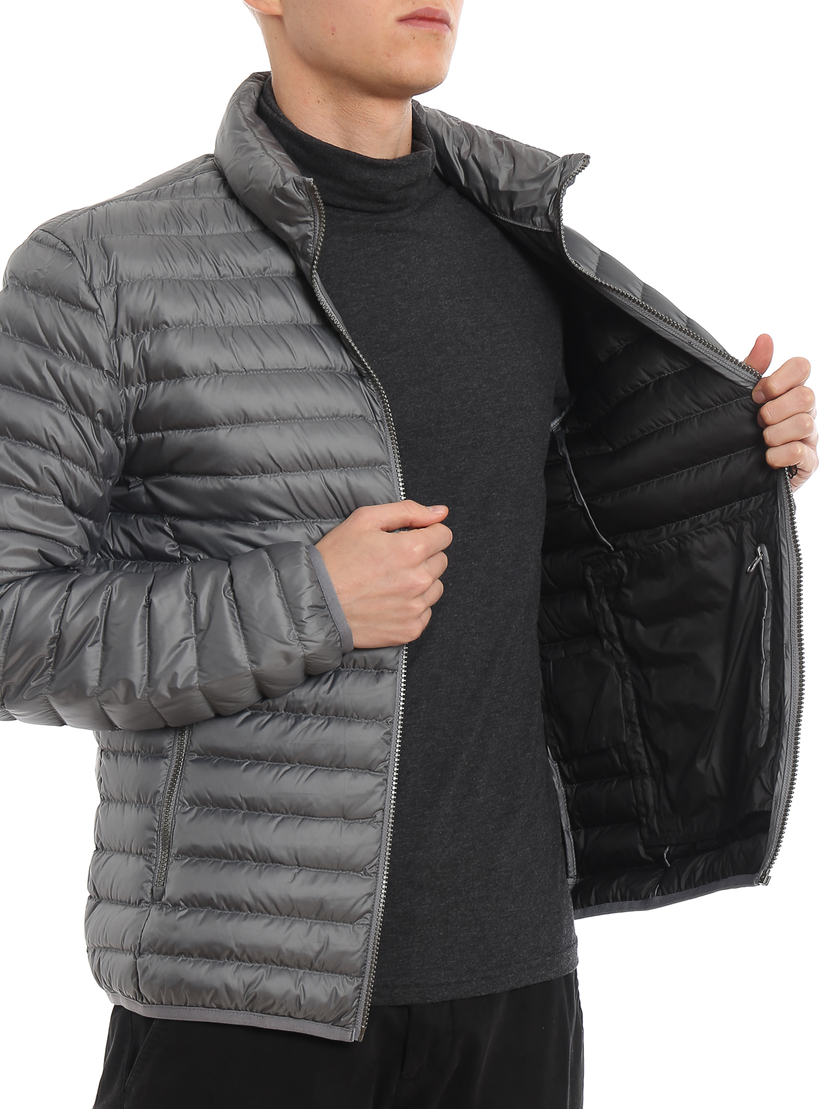 grey lightweight padded jacket