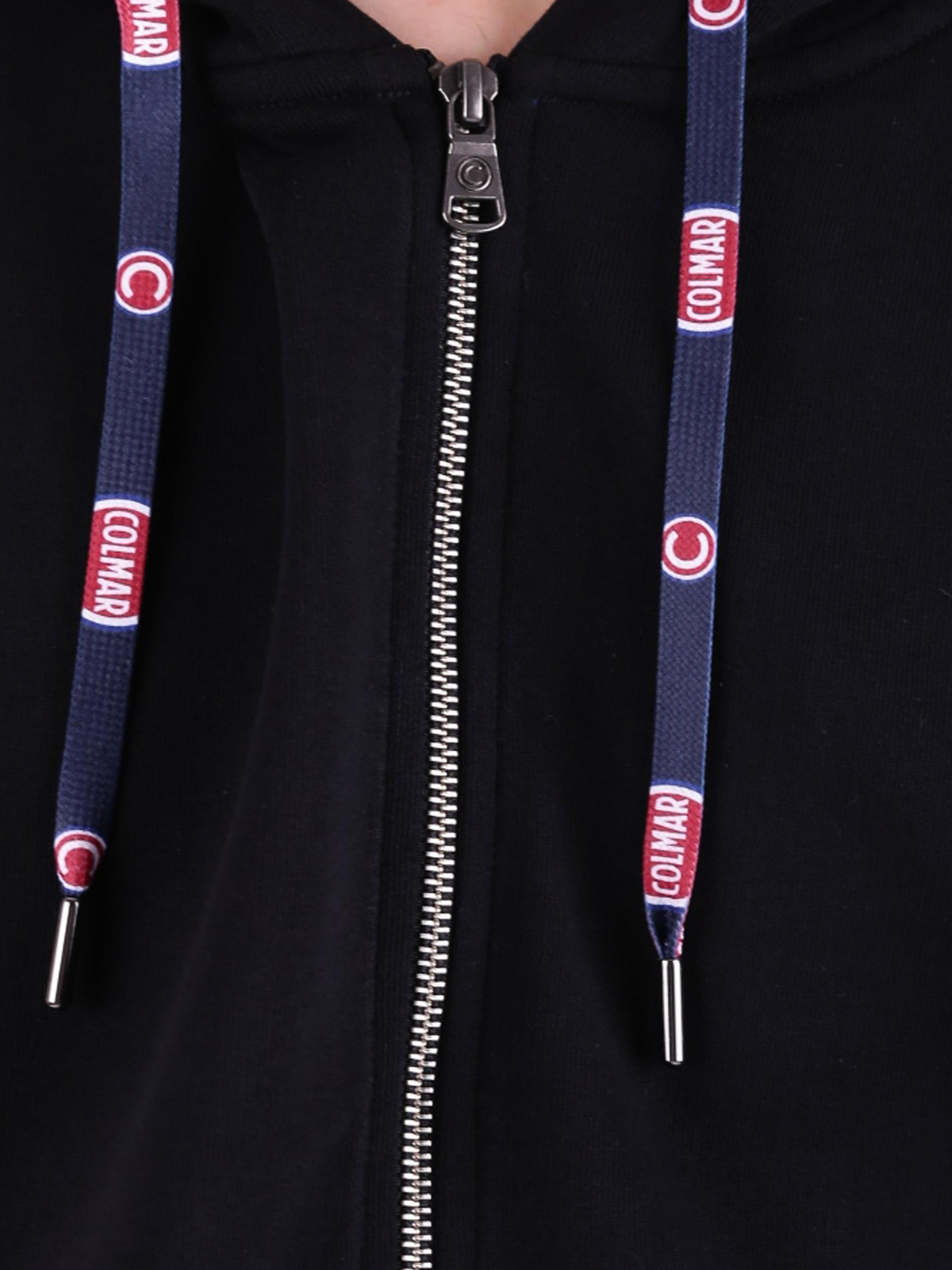 Sweatshirts & Sweaters Colmar Originals - Maxi logo detail black hoodie ...