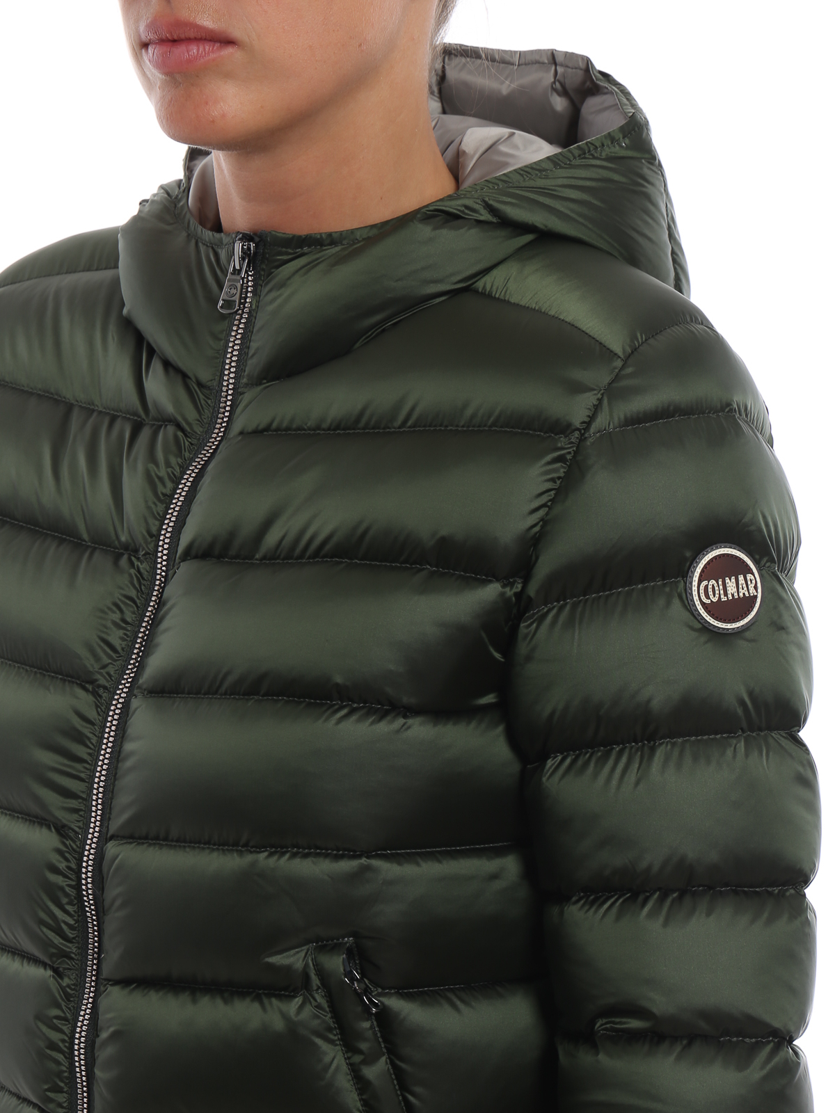 Padded jackets Colmar Originals - Place hunter green hooded puffer ...