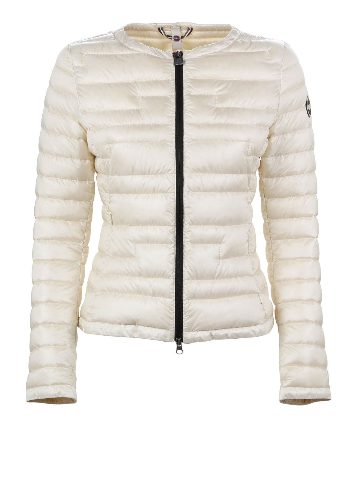collarless padded jacket