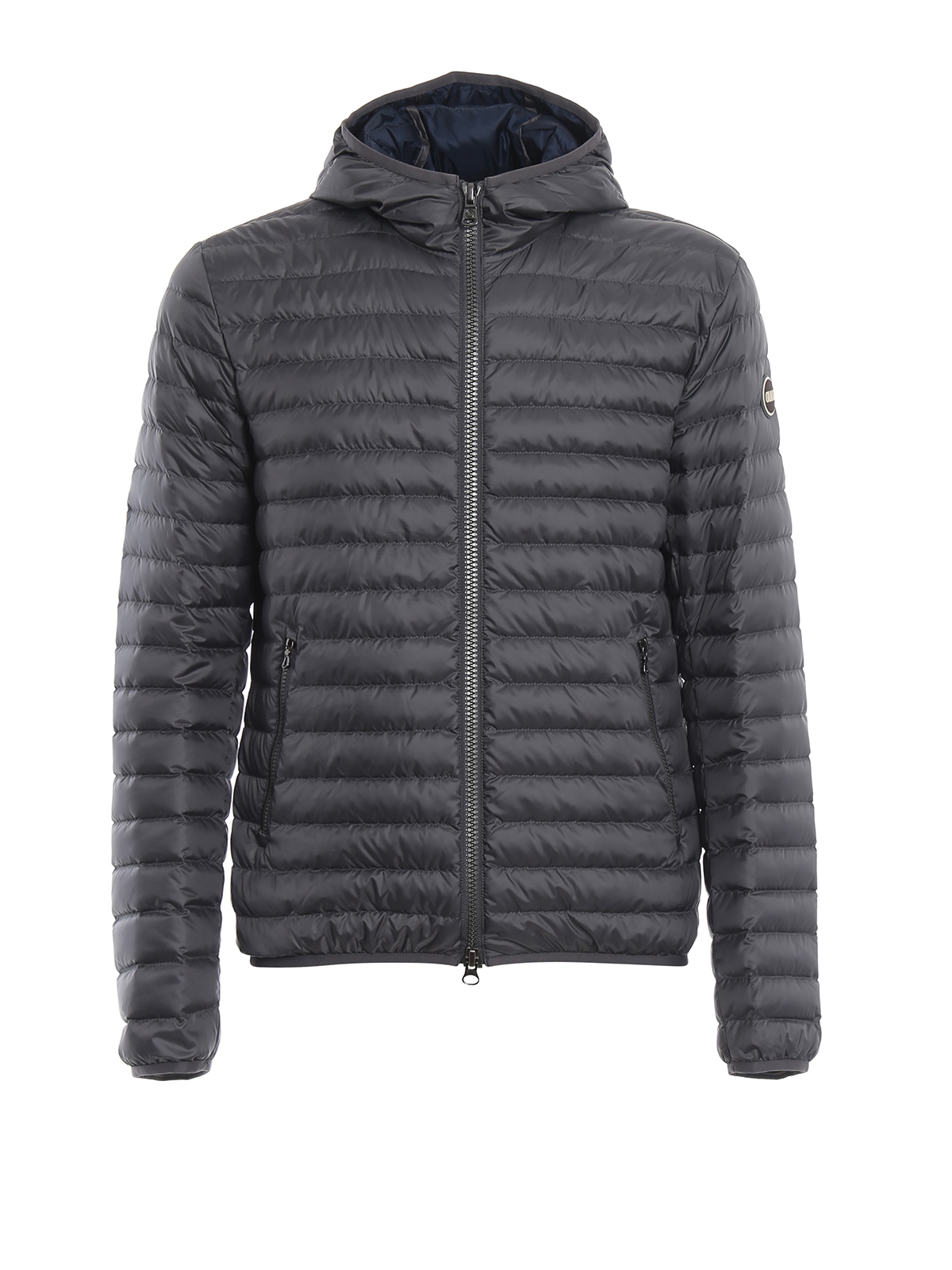 Padded jackets Colmar Originals - Hooded steel grey puffer jacket ...