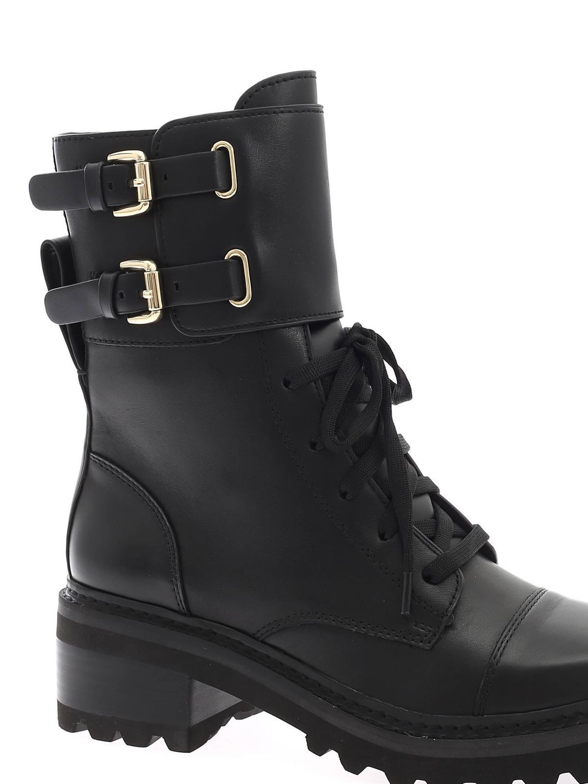 Ankle boots Dkny - Combat ankle boots in black - K3052117SMOOTHCALFBLACKBLK