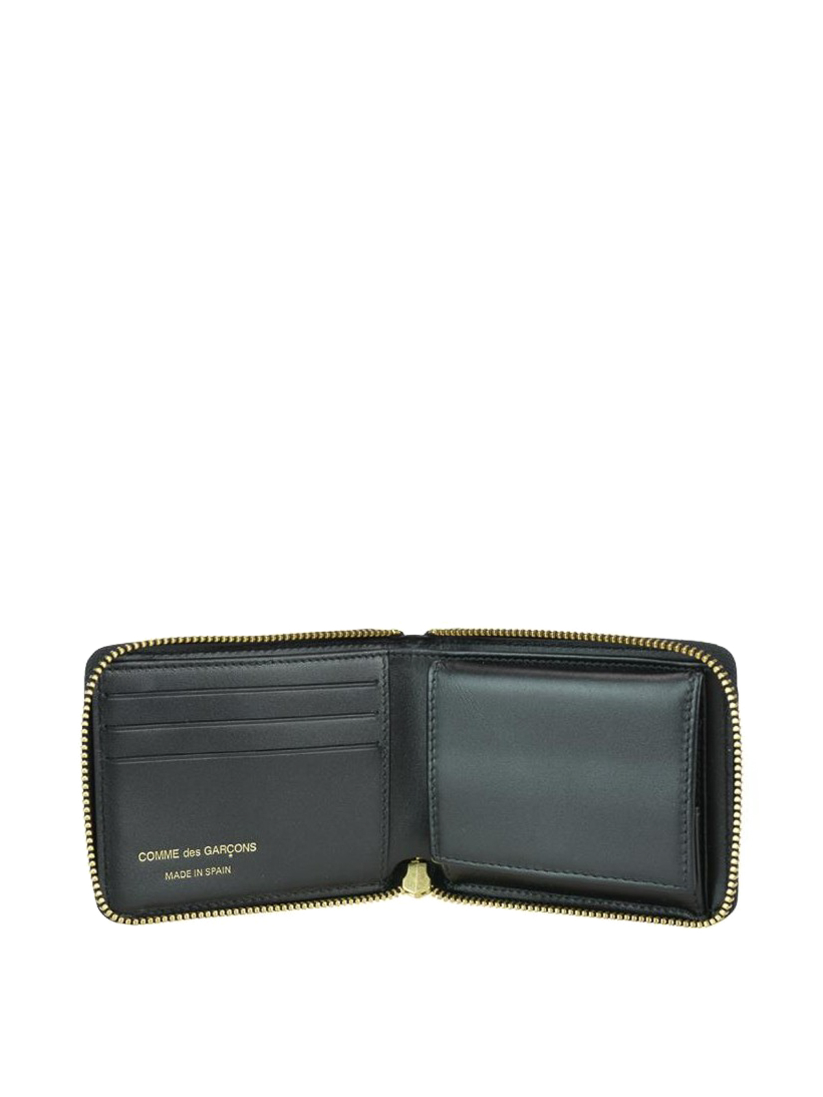 Wallets & purses Comme Des Garcons - Brick Line black leather zip 