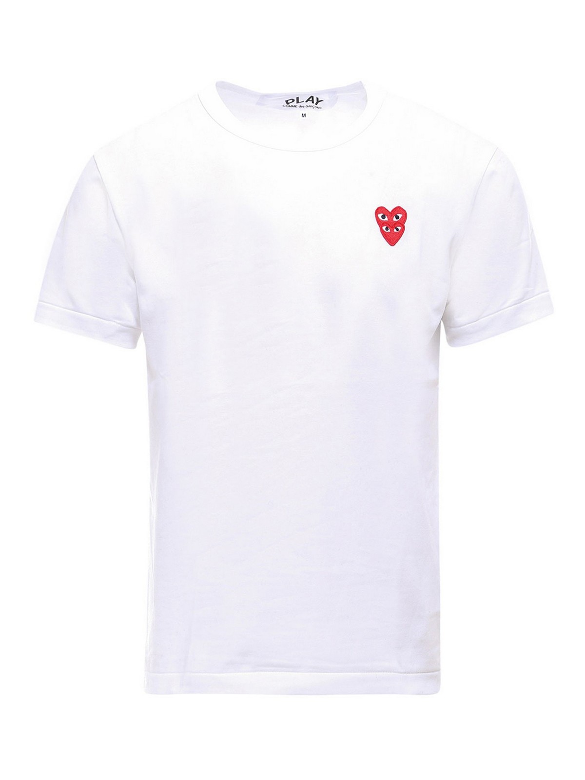 comme des garcons play double heart logo tee